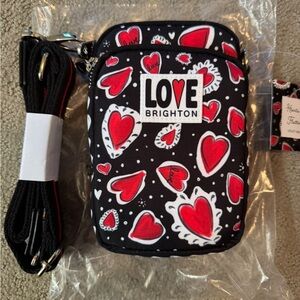 Brighton Love Crossbody Bag - Black and Red